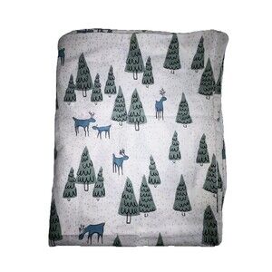 The Company Store Legends Hotel Velvet Flannel Winter Woods Twin Duvet Cover